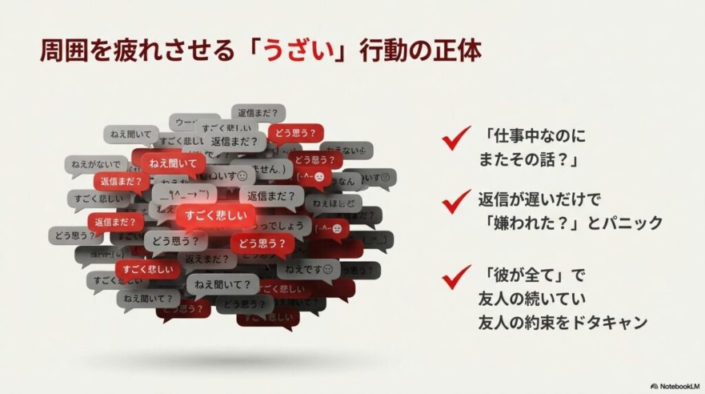 周囲を疲れさせる「うざい」行動の正体