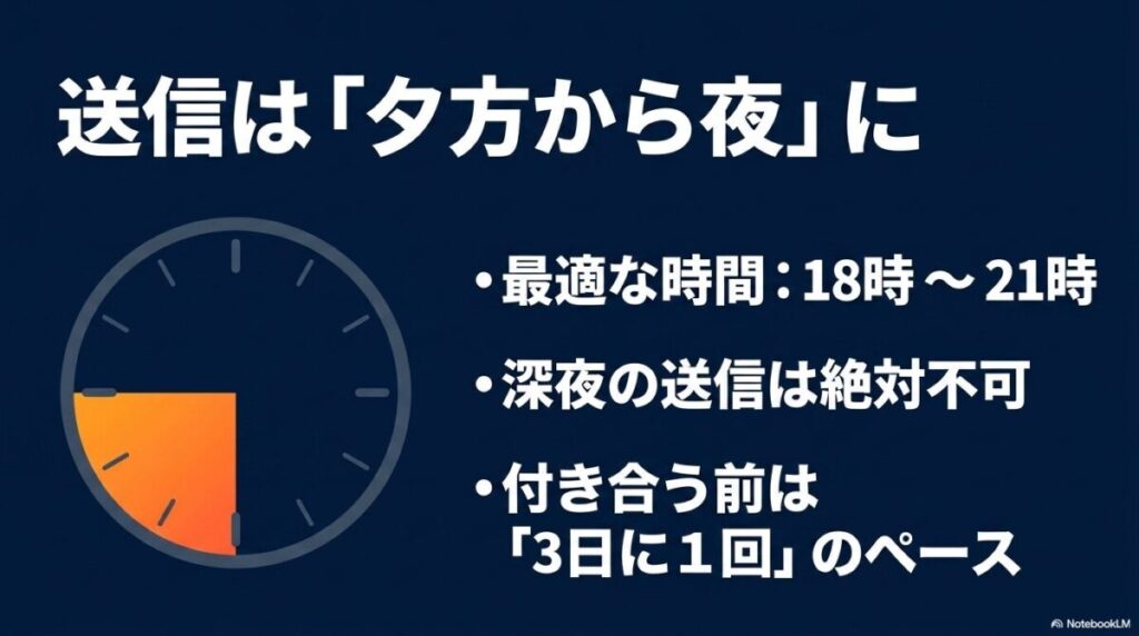 デート前日のLINEは夕方18時から夜21時が最適で深夜送信は絶対に避けるべきという解説
