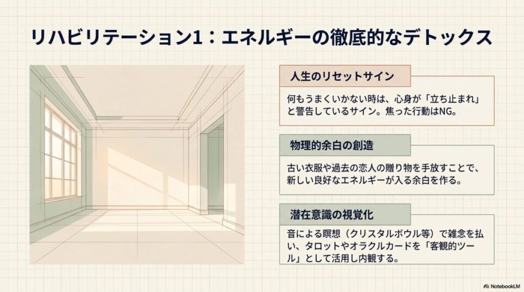 物理的な手放しや内観によるリフレッシュ方法のまとめ。