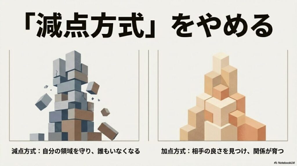 減点方式をやめる。相手の良さを見つけ関係が育つ加点方式のすすめ