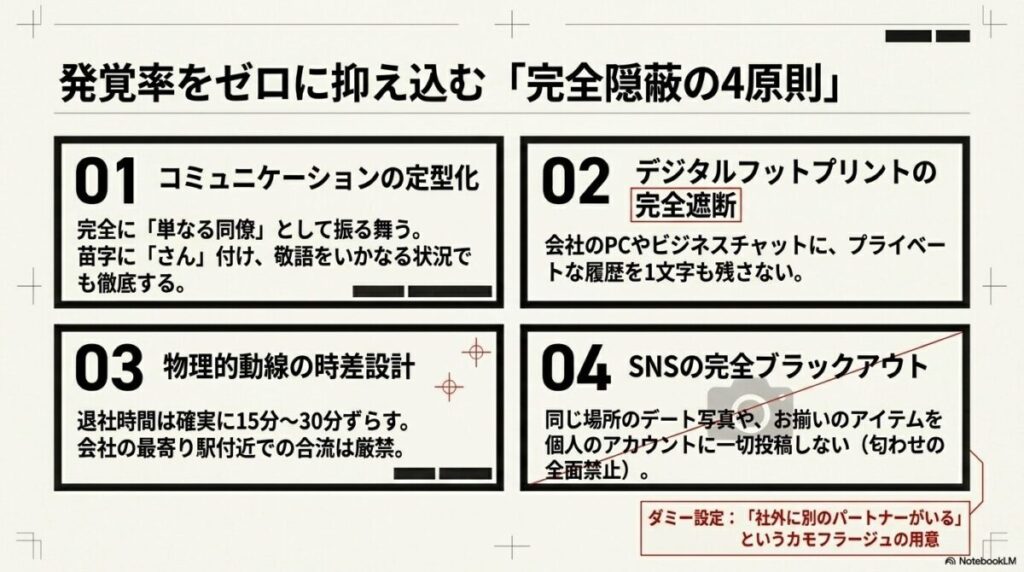 社内恋愛を周囲に知られないための4つの基本ルール