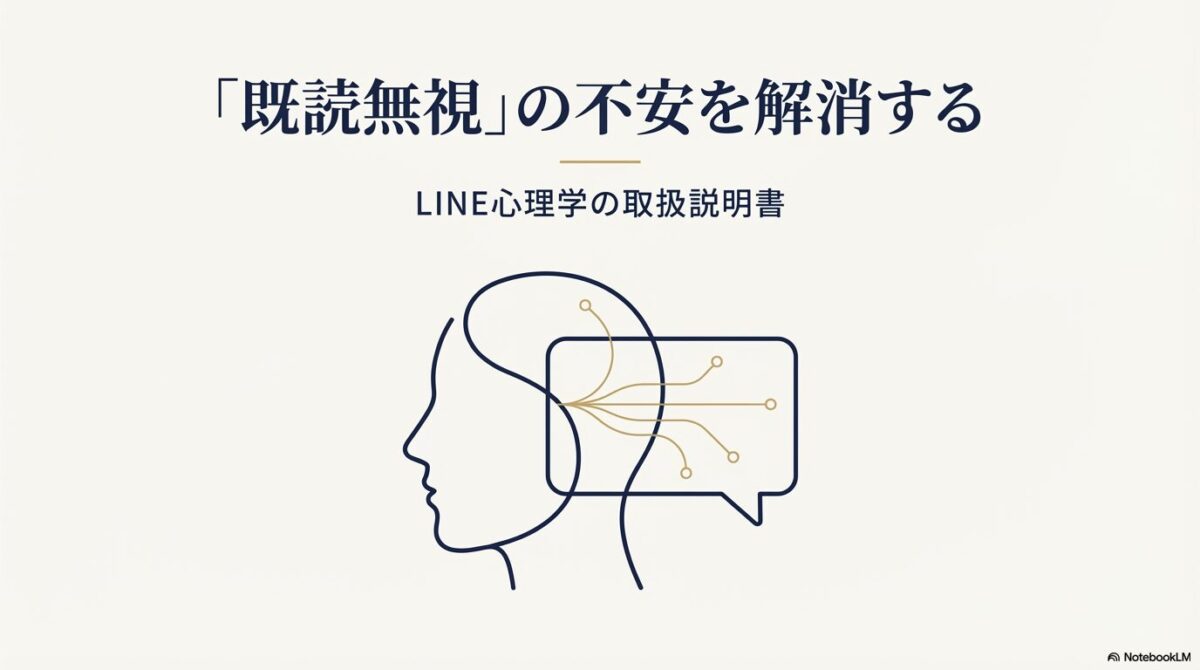 男性と女性の脳内回路と吹き出しのイラスト。「既読無視」の不安を解消するLINE心理学の取扱説明書