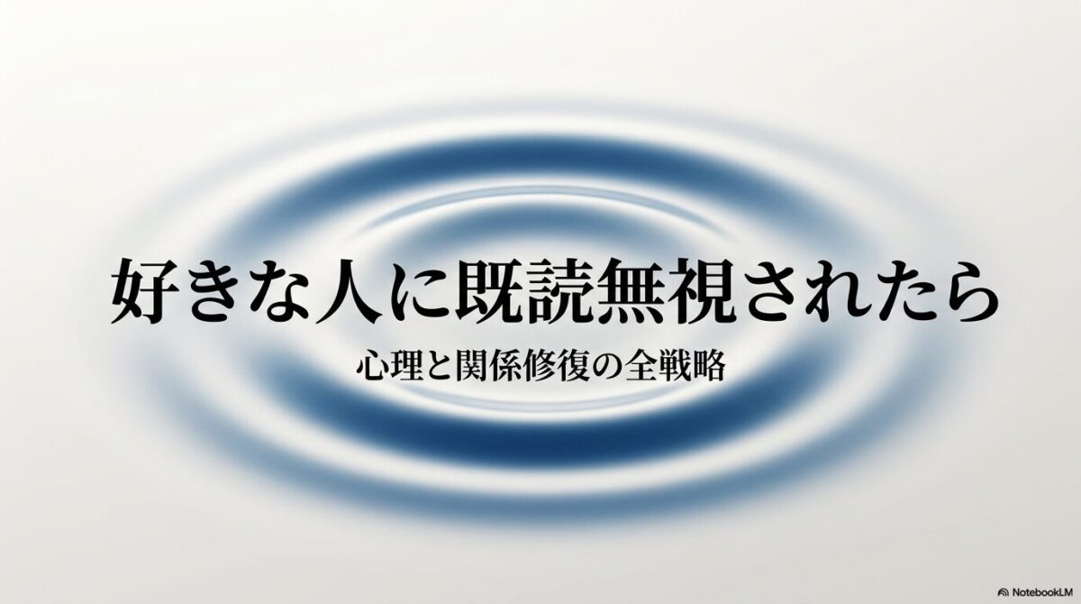 好きな人に既読無視されたら心理と関係修復の全戦略。焦りは最大の敵、まずは深呼吸をして相手の心理を知りましょう
