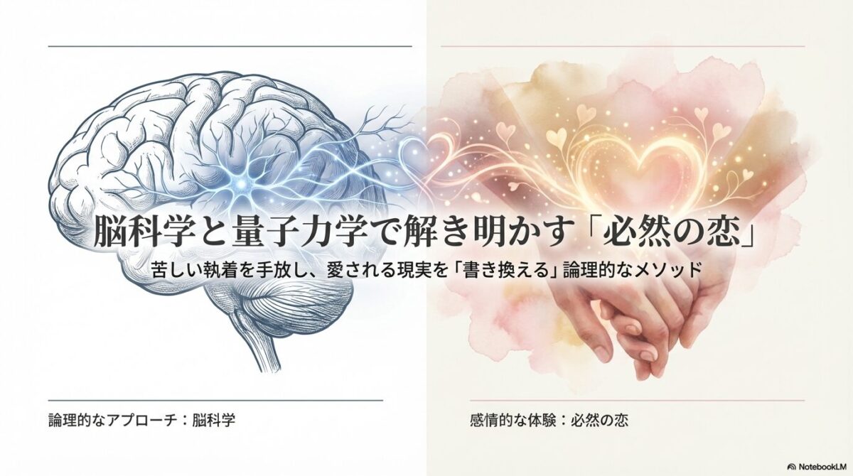 脳科学と量子力学で解き明かす必然の恋のタイトルスライド