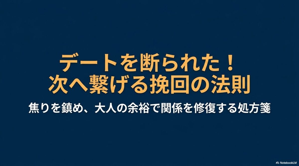 デートを断られた！次へ繋げる挽回の法則