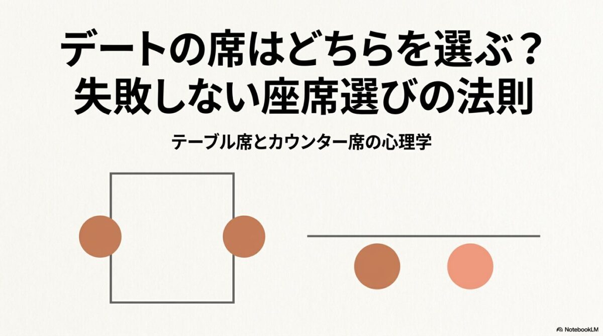 デートの席はテーブルとカウンターどちらを選ぶ？失敗しない座席選びの法則と心理学