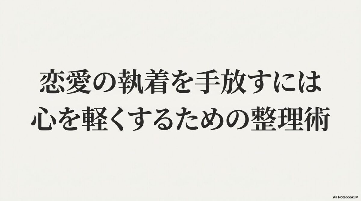 恋愛の執着を手放し、心を軽くするための考え方や実践方法を解説する記事のアイキャッチ画像